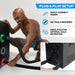Quick-connect insulated hoses being fitted tool-free to the water ports of the Titan Atlas Cold Plunge tub