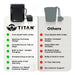 Comparison table of price, seat, steps and warranty for the Titan Atlas Barrel Ice Bath versus rival tubs