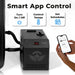 Smart app control graphic with phone screen and chiller for the Titan Atlas Barrel Ice Bath recovery system