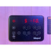 Touch control panel with red LED display and USB port inside the Blisspod Milano Home Sauna cabin