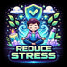 Reduce Stress benefit graphic for the Tsb360 Dry Float Bed showing a meditating figure with leaves, candle and shield icon
