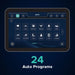 Tablet remote auto menu listing Relax, Deep Tissue and Yoga on the Infinity Celebrity Elite 4D Massage Chair