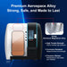 Aerospace alloy shell callouts for the TwinForce 2.0 ATA Red Light HBOT Chamber with tensile and corrosion details