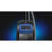 Top front detail of the Vacu Activ Cryo Flow with display, emergency stop, glass tray, snowflake badge and frosted hoses