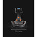 Front measurement drawing showing the 104 cm base width of the Vacu Activ Vibrashape Vibration Plate