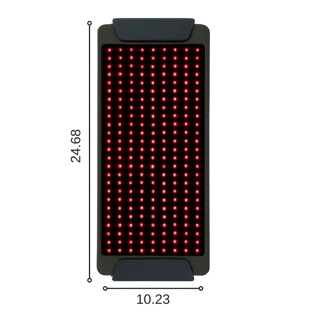 ZAQ IRZA LED light therapy panel size for spa table
