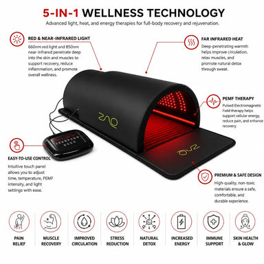 ZAQ ZUNA 5-in-1 wellness technology features